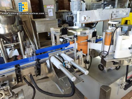 Rotuladora autom�tica para frascos potes cil�ndricos planos Maqmundi