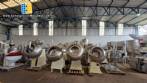 Lote de dez drageadeiras em a�o inox com capacidades entre 150 litros e 350 litros