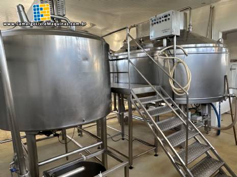 Queijomatic em inox para fabricao de massa para queijos Globo Inox 8.000 litros