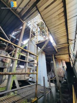 Sistema lavador de gases  torre em fibra de vidro e chamin
