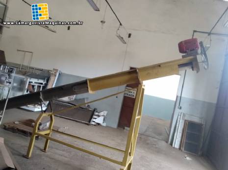 Rosca transportadora em ao inox com estrutura em ao carbono 6 metros