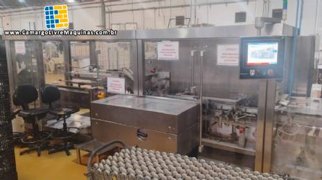 Encartuchadeira horizontal em inox Fabrima com coleiro Nordson