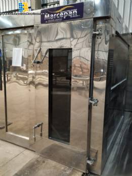 Forno rotativo el�trico em inox com carrinho duplo Marcepan