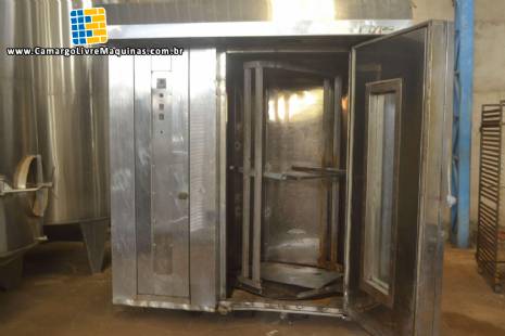 Forno rotativo a g�s em a�o inox Hypolito
