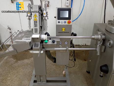 Clipadora dupla autom�tica em  inox para embutidos Lorenzo Barroso
