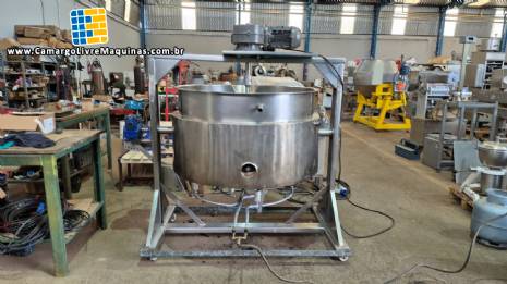 Cozinhador tacho em inox a gs 600 litros