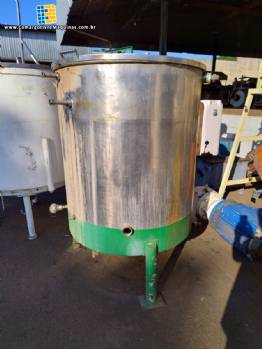 Tanque derretedor em ao inox com serpentina 1000 litros