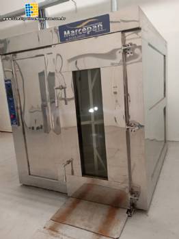 Forno rotativo carrinho duplo em inox Marcepan aquecimento a pellets