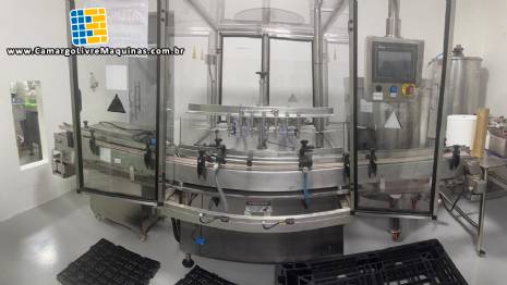 Envasadora linear em inox 7 bicos pistões WADA