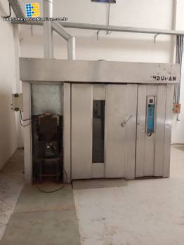 Forno rotativo carrinho duplo Indupan com aquecimento a pellets