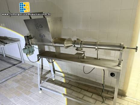 Envasadora dosadora de bancada com 1 bico em aço inox Envasadora dosadora de bancada com 1 bico em aço inox